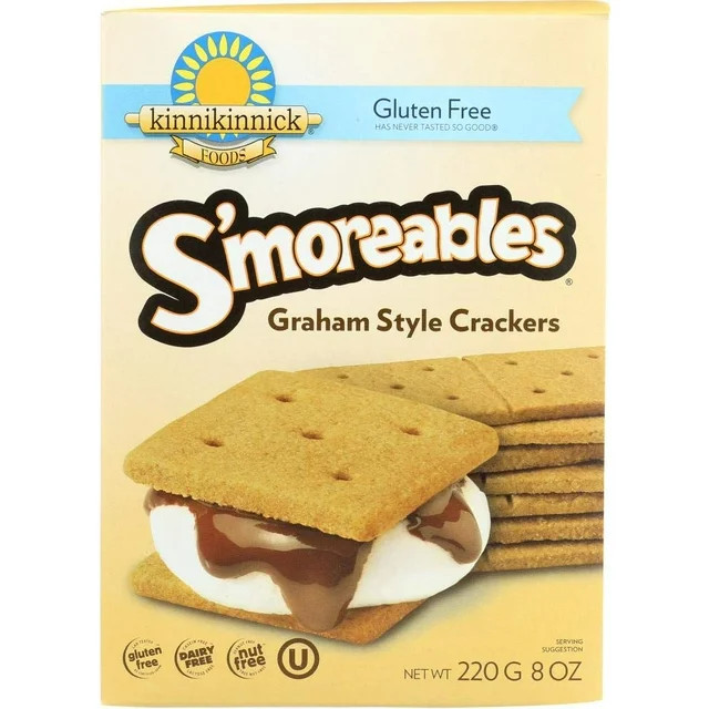 Kinnikinnick S'moreables Graham Style Crackers Gluten Free 8 oz Pack of 4 | Walmart (US)