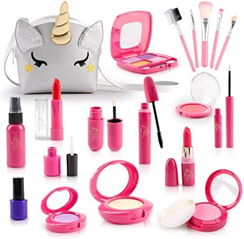 Kids Makeup Kit for Girl, BTEC Pretend Makeup for Toddlers, 20 Pack Fake Play Makeup for Little G... | Amazon (US)