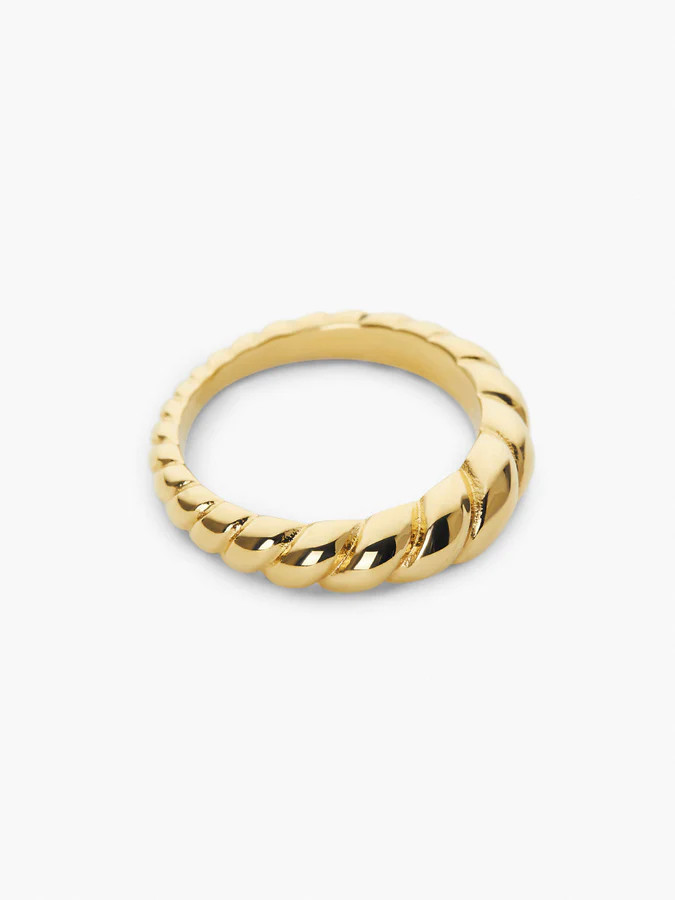 Gold Twist Ring - Rope Slim | Ana Luisa