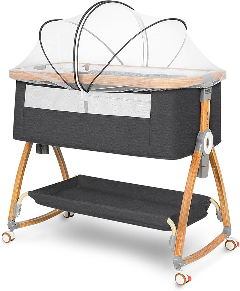 Komcot Baby Bassinet, Bedside Bassinet for Baby, 6 Height Adjustable Baby Bed, 3 in 1 Bassinet Be... | Amazon (US)