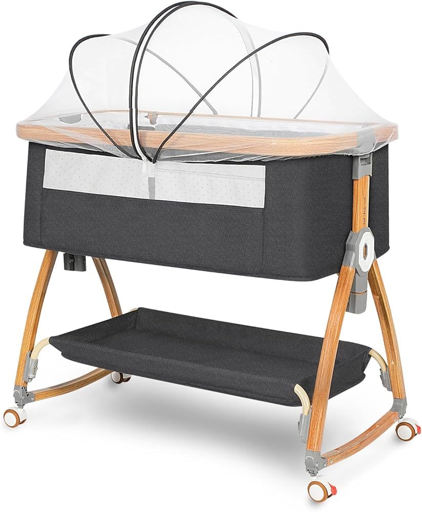 Komcot Baby Bassinet, Bedside Bassinet for Baby, 6 Height Adjustable Baby Bed, 3 in 1 Bassinet Be... | Amazon (US)