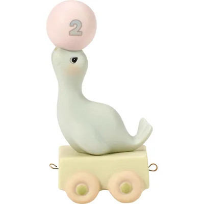 Precious Moments Birthday Train Seal with Ball Age 2 Figurine 3.74 Inch | Wayfair North America
