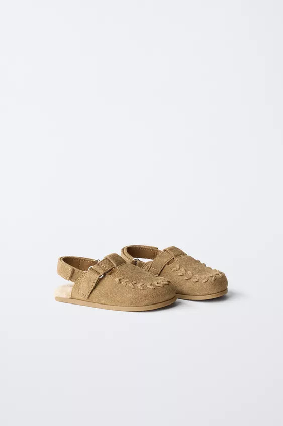 BAREFOOT SPLIT LEATHER CLOGS | Zara US