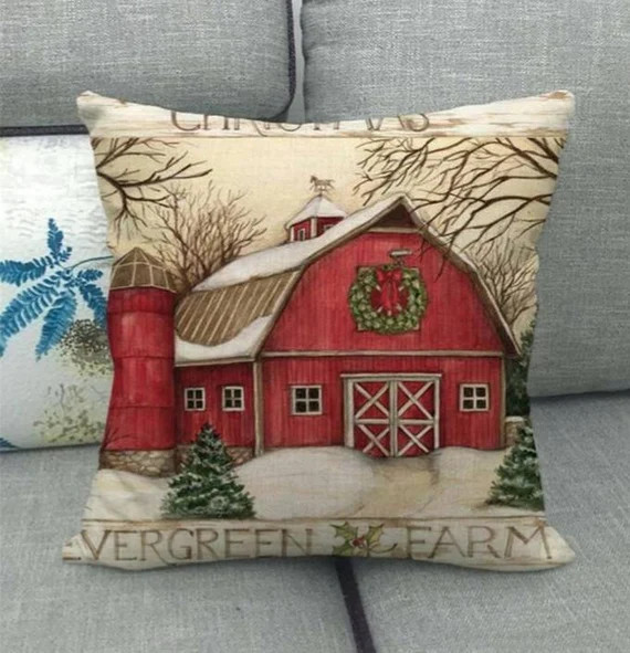 Farmhouse Pillow Cover Farm Theme Décor Barn Decor - Etsy | Etsy (US)