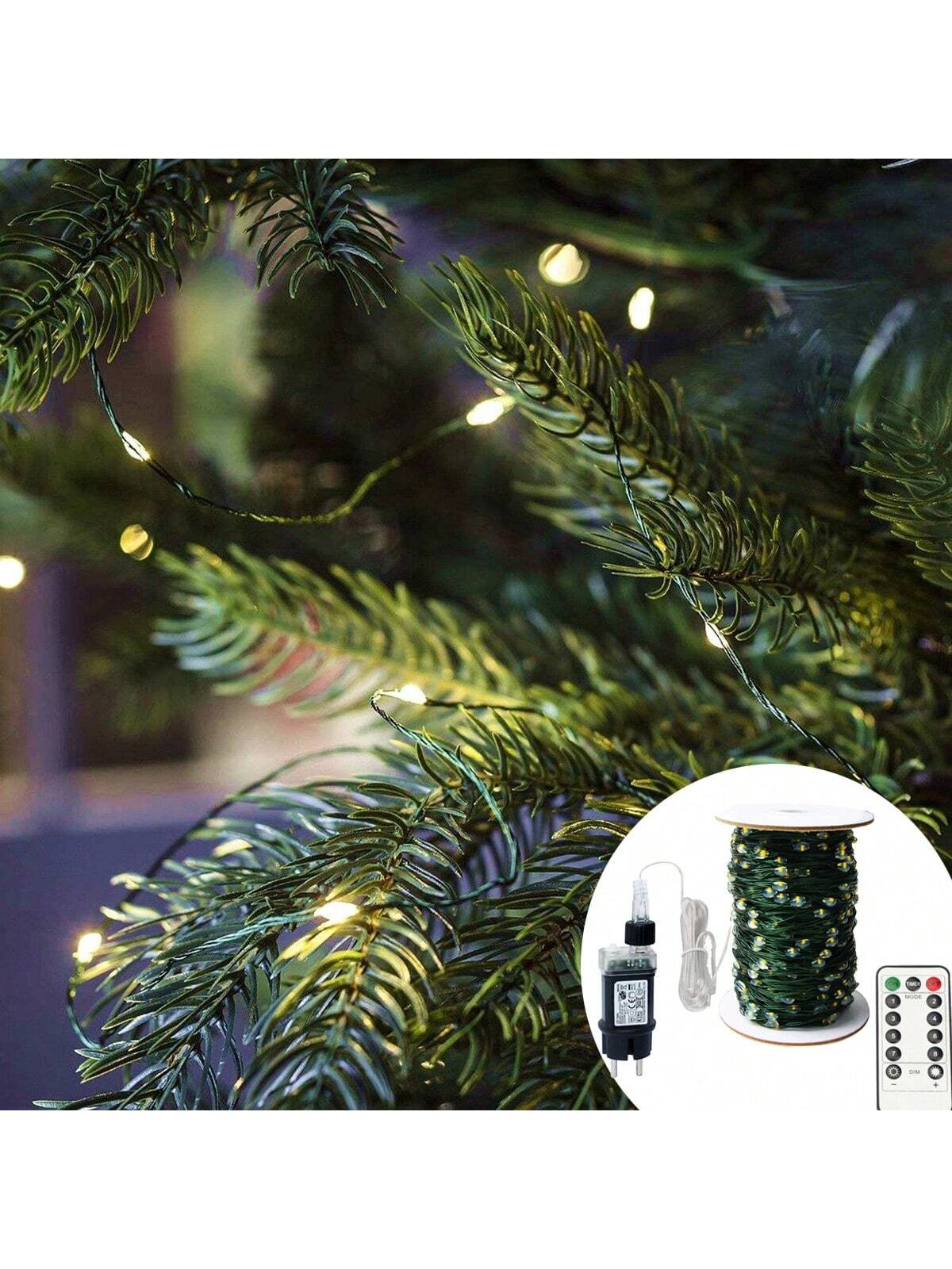 Luces LED de alambre verde, luces de hadas de alambre de cobre de 100 m y 200 m, lámparas para d... | SHEIN