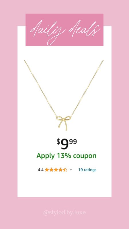 Amazon daily deals!

Amazon finds | summer accessories | bow necklace | gold necklace | dainty gold necklace 

#LTKSaleAlert #LTKStyleTip #LTKFindsUnder50