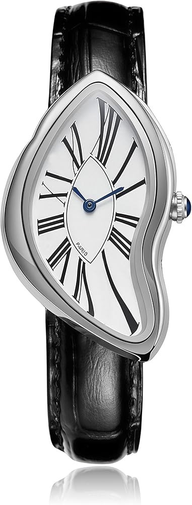 Gosasa Creative Melting Luxury Men's Watch Stylish Analog Quartz Wristwatch with Genuine Leather ... | Amazon (US)