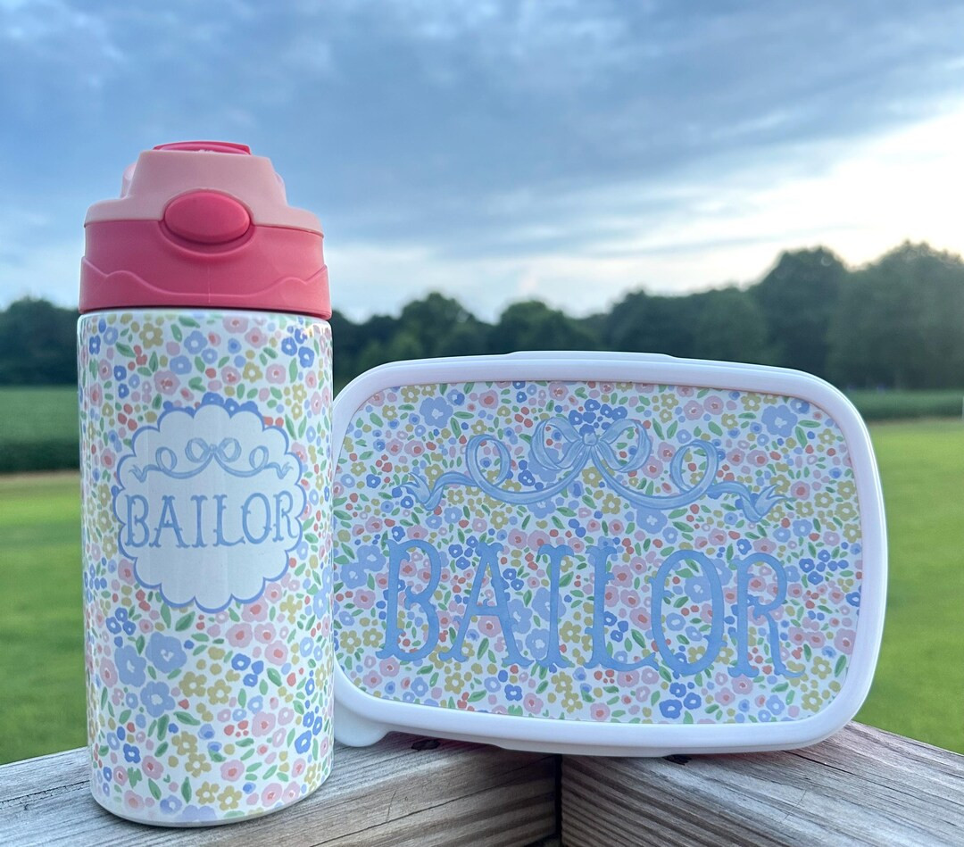Custom Kids Tumbler & Lunchbox / Girly / Preppy / Grandmillennial / School / Lunch / Drinkware / ... | Etsy (US)