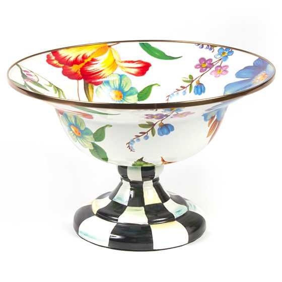 Flower Market Large Compote - White | MacKenzie-Childs