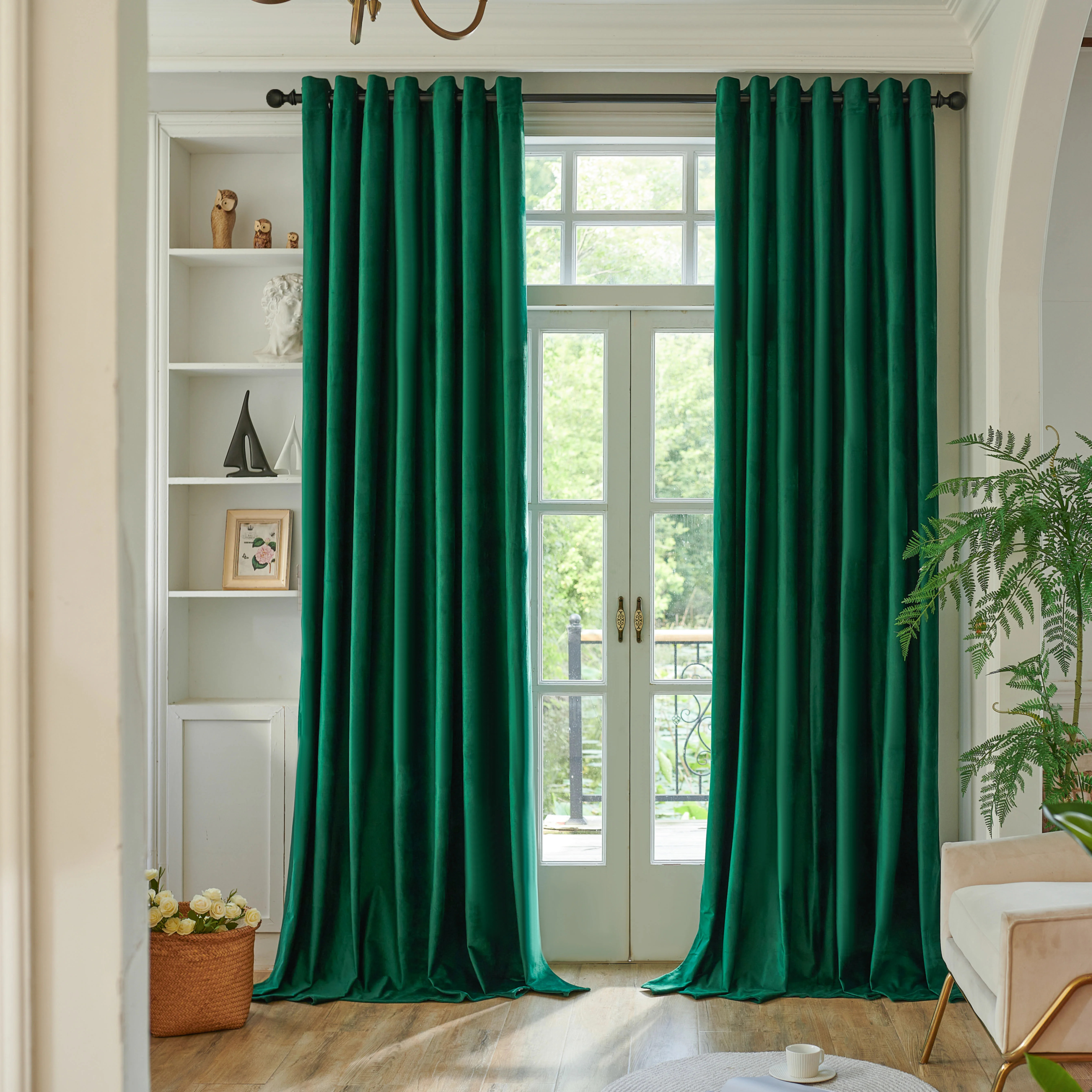 Mercer41 Deavion Velvet Solid Color Metal Grommets Room Darkening Curtain Panels & Reviews | Wayf... | Wayfair North America