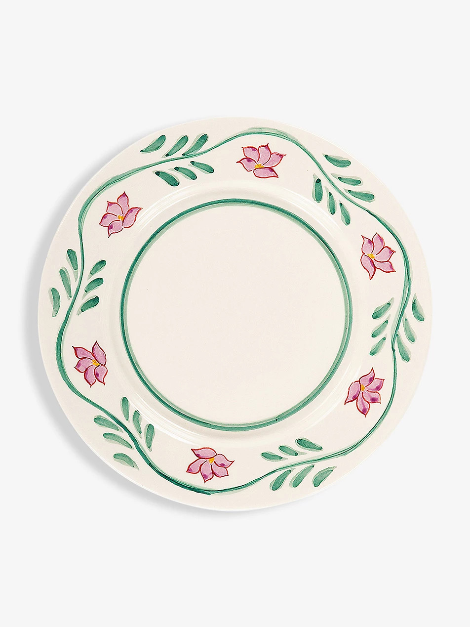 Lily hand-painted ceramic dinner plate 29.5cm | Selfridges