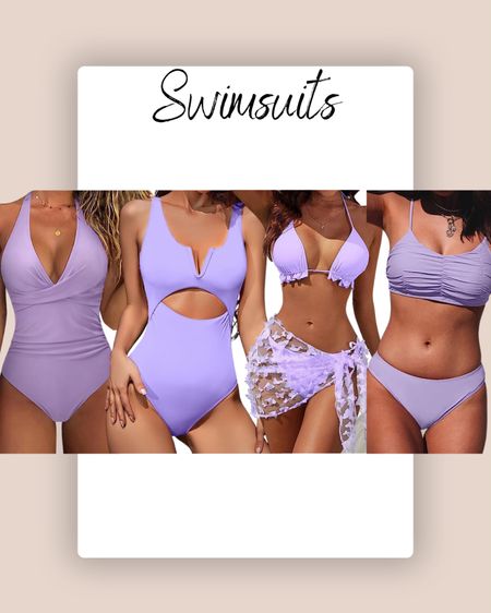 Lavender swimsuit, purple swimsuit, bikini, one piece swim 

#LTKswim #LTKfindsunder50 #LTKtravel