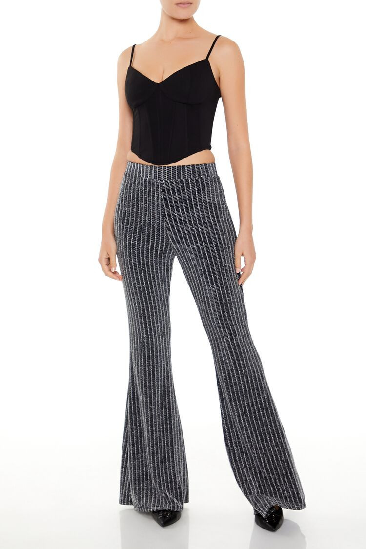 Striped Metallic Flare Pants | Forever 21