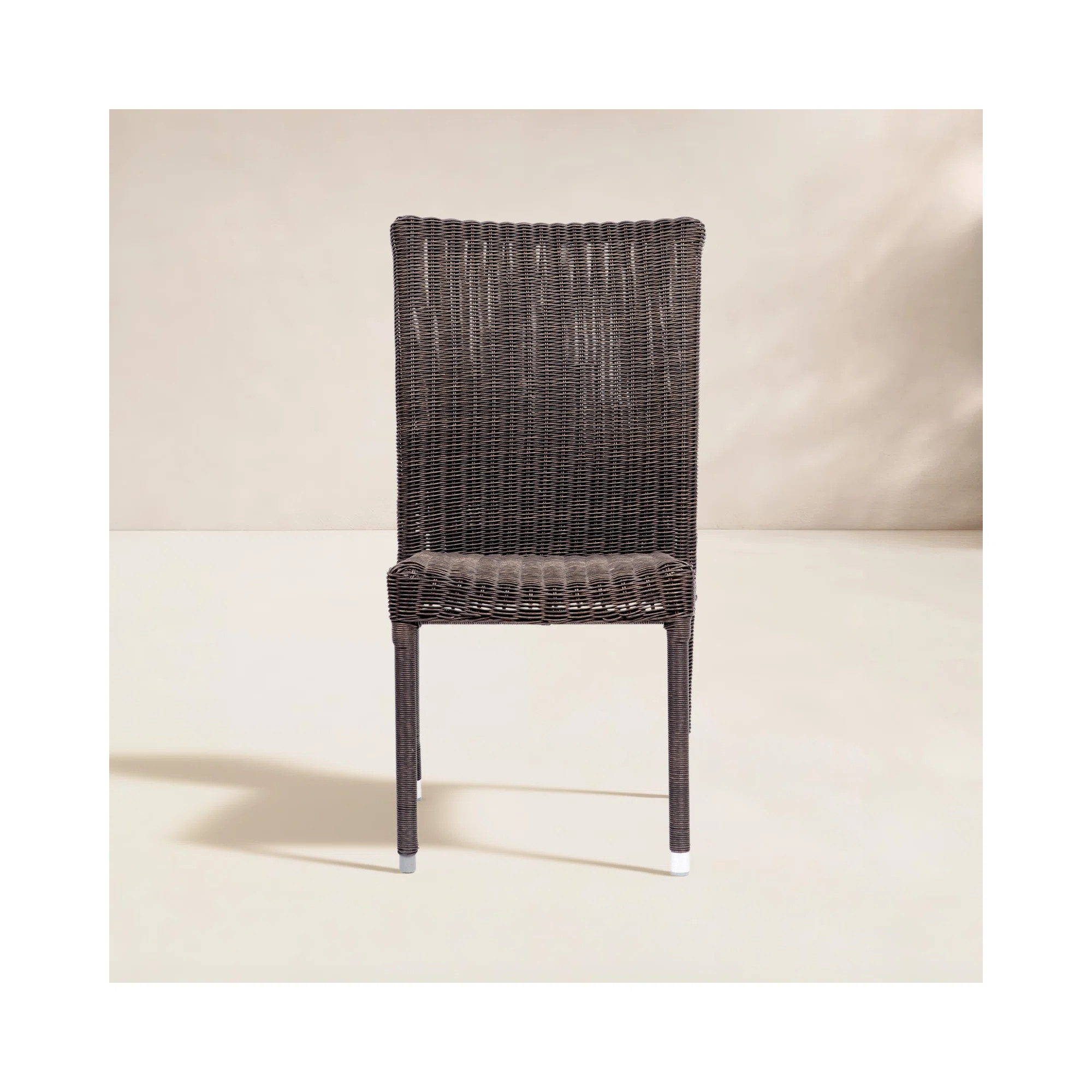 Alyisa Wicker Premium All-Weather Wicker Outdoor Stacking Dining Side Chair with Cushion (Set of ... | Birch Lane