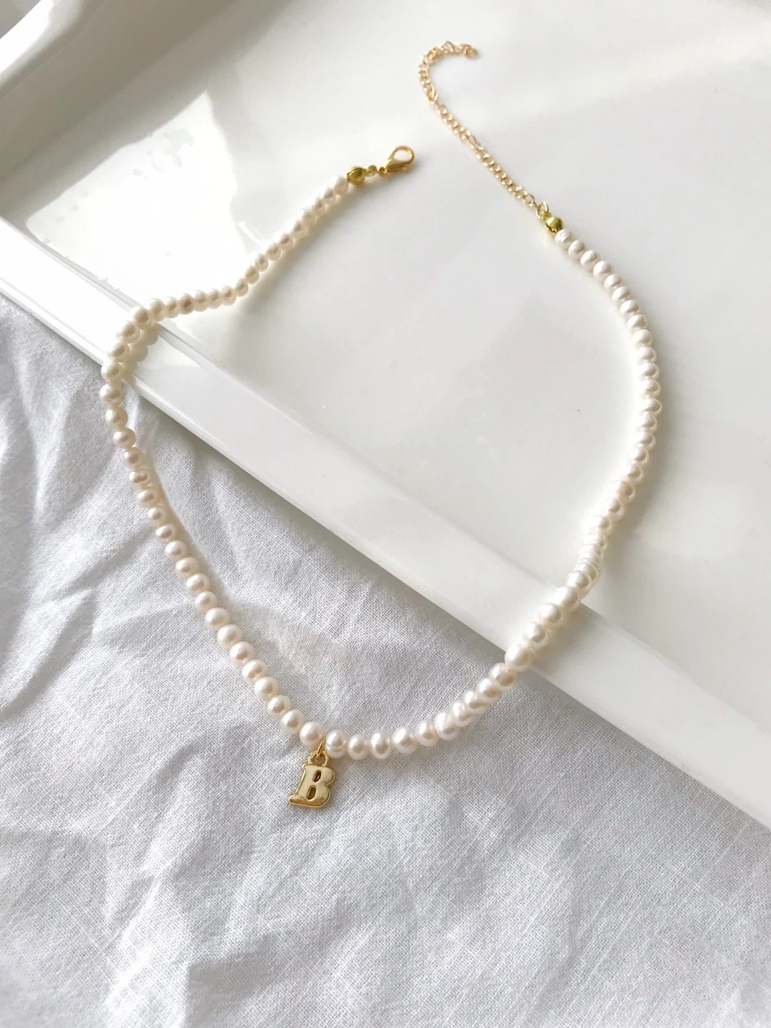 Pearl Necklace Freshwater Personalized Pearl Necklace Custom - Etsy | Etsy (US)