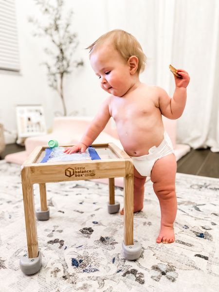 Balance table helps baby with walker skills! 

#LTKbaby
