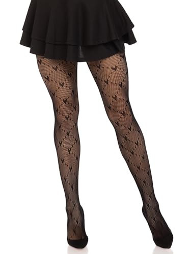 Leg Avenue womens Love Struck Heart Net Tights Black One Size | Amazon (US)