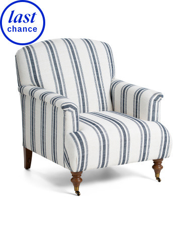 30.5x36 Striped Accent Chair On Casters | Furniture & Lighting | Marshalls | Marshalls