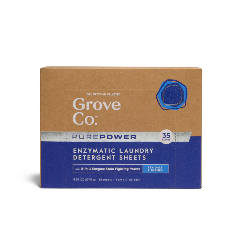 PurePower Enzymatic Laundry Detergent Sheets | Grove