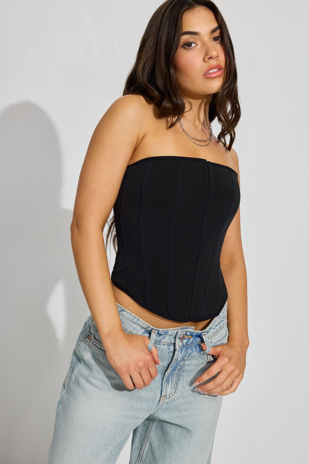 Giselle Strapless Mesh Corset | Garage Clothing