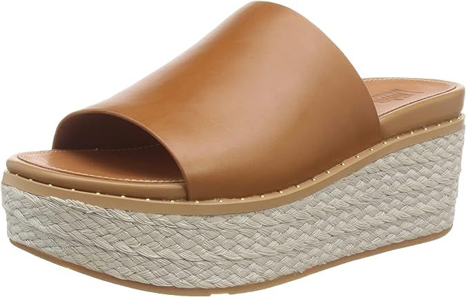 FitFlop™ Women's Eloise Espadrille Leather Wedge Slide Sandal | Amazon (US)