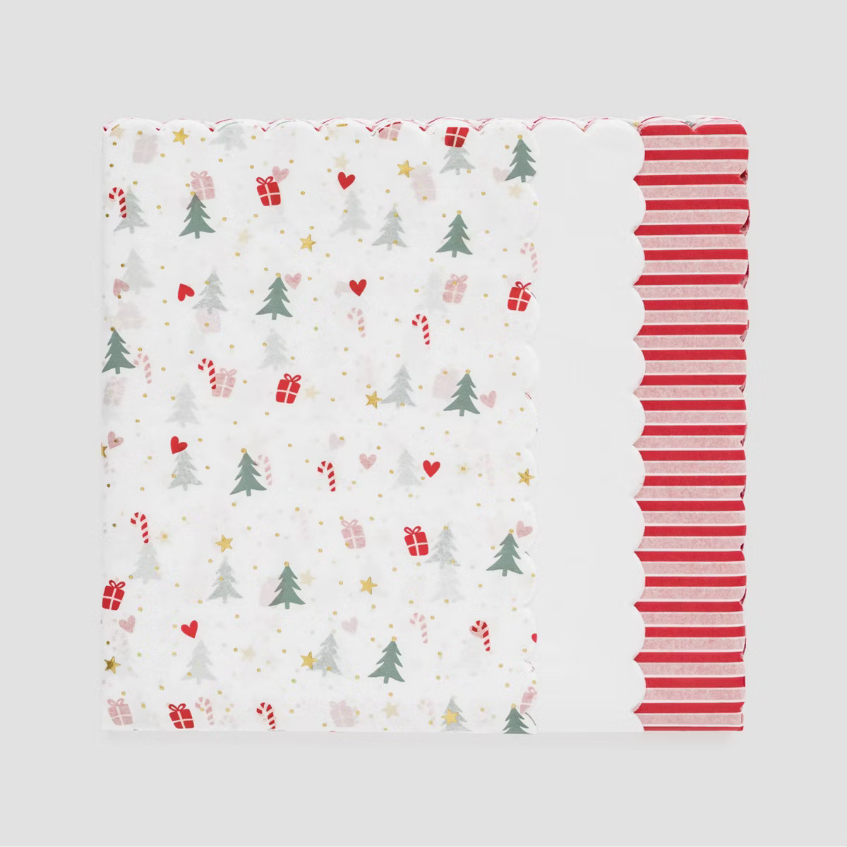 25ct Holiday Icon and Striped Christmas Tissue Paper White/Red - Sugar Paper™ + Target | Target
