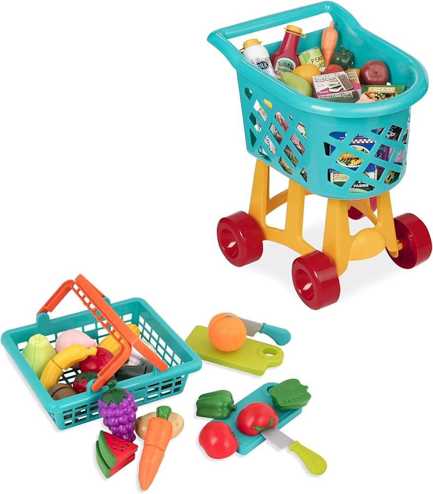 Battat – Deluxe Grocery Playset – Toy Food for Toddlers – Shopping Cart Toy – 20+ Pretend... | Amazon (US)