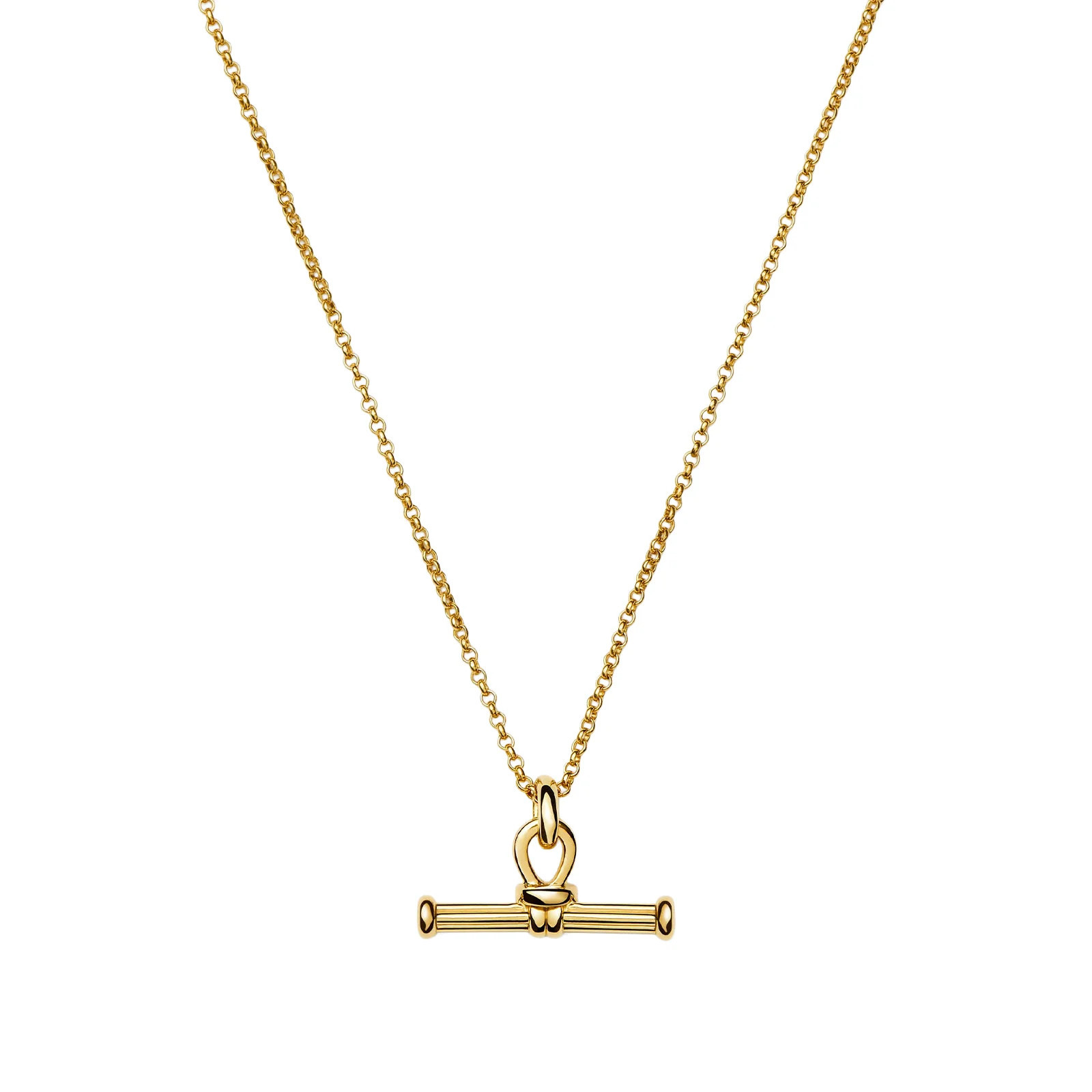 Missoma Women's Ridge T-Bar Chain Necklace in Gold | END. Clothing
