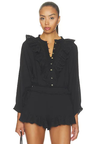 Show Me Your Mumu French Blouse in Black. - size M | Revolve Clothing (Global)