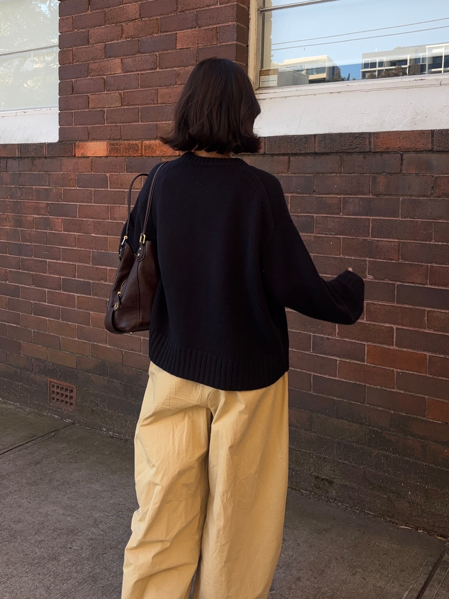 Tagged the exact products, however navy is sold out I believe! I’ve also tagged some more affordable options for the knit, as it can be a bit pricey :) the assembly label one is also 100% cashmere and has similar chunkiness and ribbing  