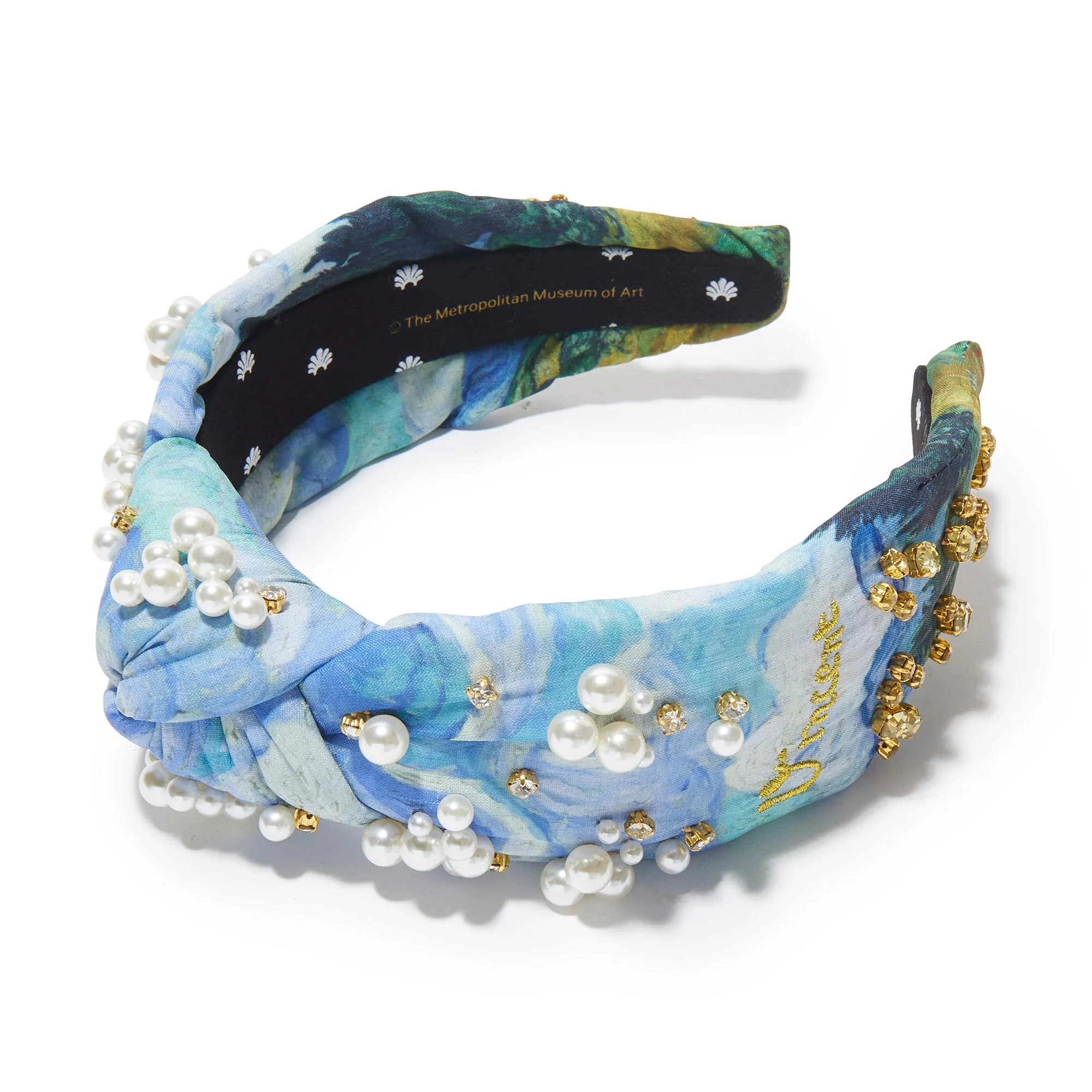 WHEAT FIELDS THE MET X LELE VAN GOGH EMBELLISHED KNOTTED HEADBAND | LELE SADOUGHI