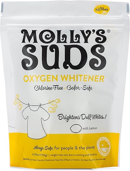 Molly's Suds Oxygen Whitener | Powerful Bleach Alternative, Chlorine Free & Color Safe | Brighten... | Amazon (US)