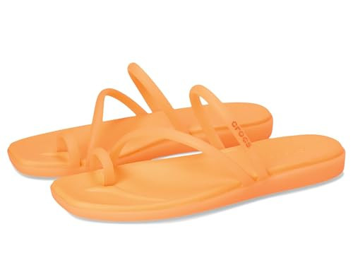 Crocs Womens Miami Toe Loop Sandal Orangesicle 5 Medium | Amazon (US)