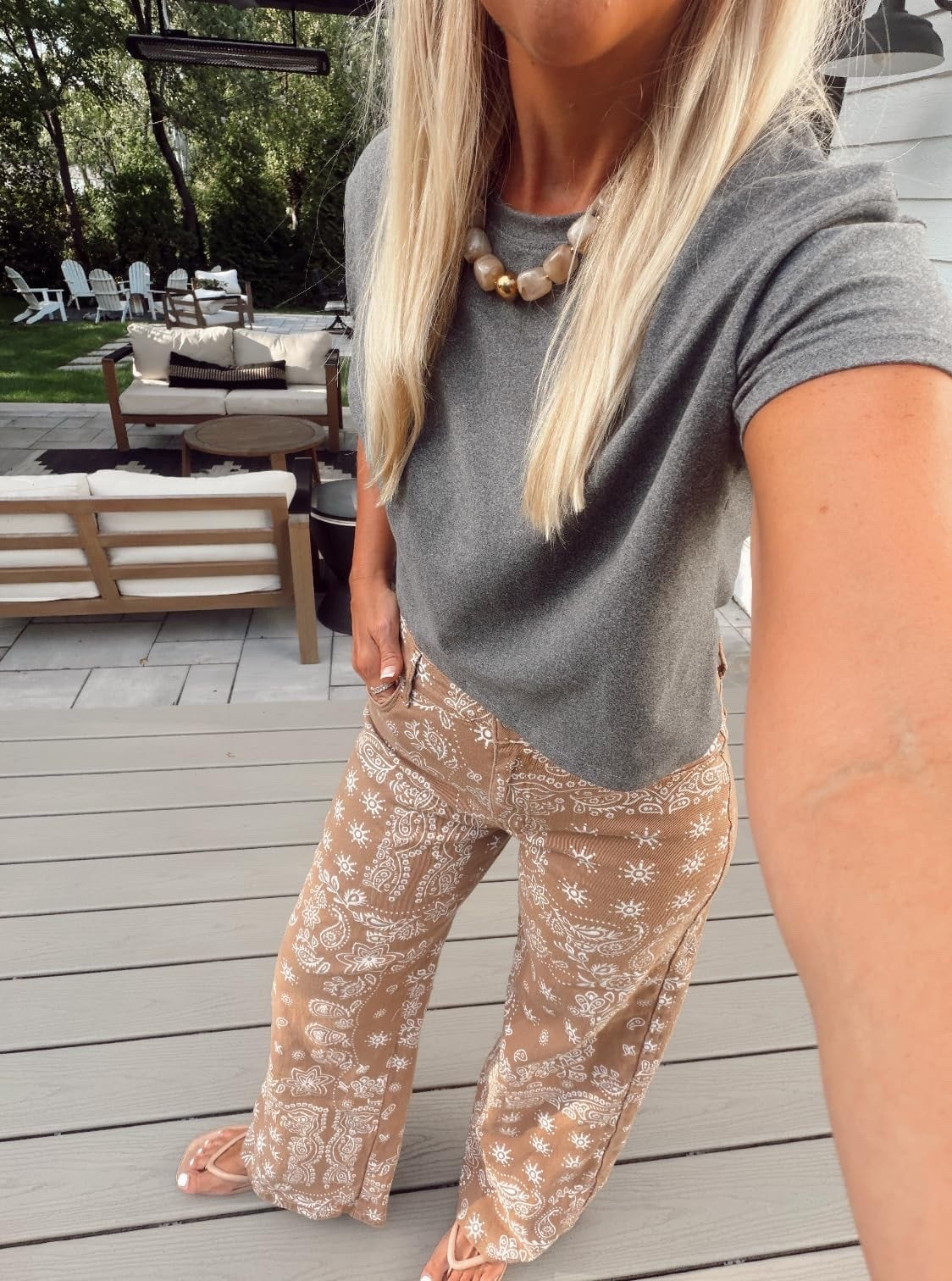 I'm wearing an 8 in the bandana jeans and a small in the t-shirt.

#LTKmomlife #LTKOver40 #LTKootd