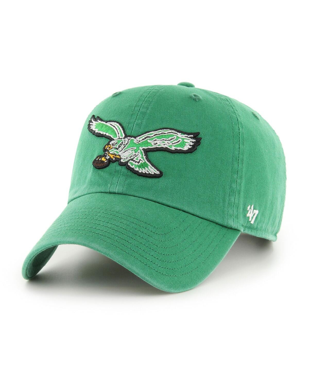 Men's '47 Brand Kelly Green Distressed Philadelphia Eagles Legacy Clean Up Adjustable Hat - Kelly Green | Macy's