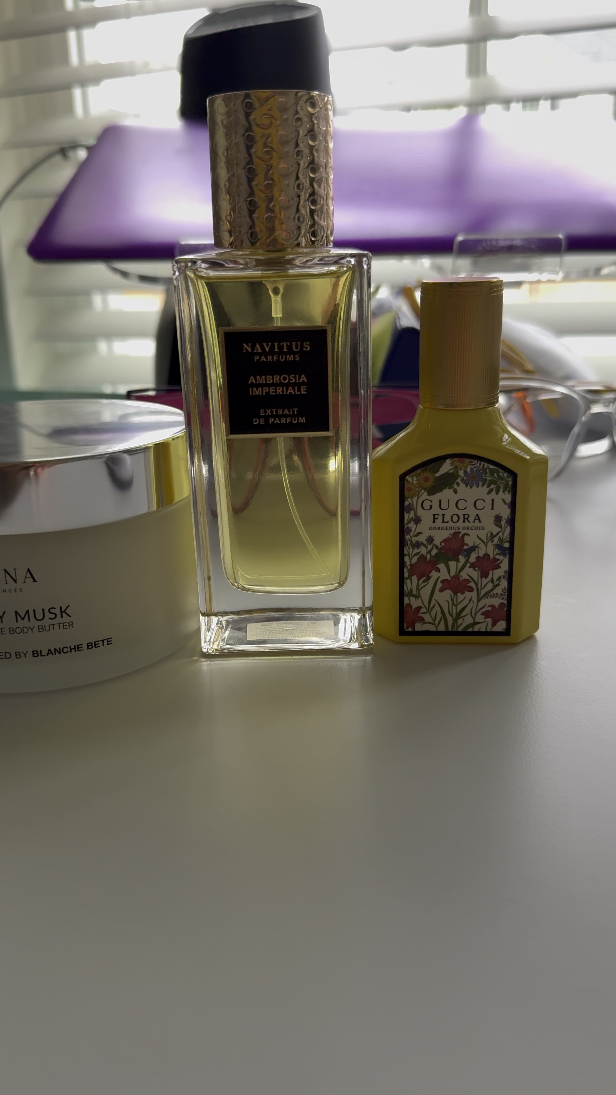 🥰🧡I SMELL GOOD🧡🥰

I think this is my signature scent because I can’t get enough of this combo!….😉

Brown Sugar Babe X AI The Great
Brown Bananas Foster
Top: Banana, Rum, Orange, Cinnamon 
Heart: Dates, Amberwood, Orchid, Jasmine
Heart: Saffron, Whipped Cream, Vanilla, Caramel, Musk

Orena Fragrances Creamy Musk
Top - Milk, Ambrette (Musk Mallow) and Mystikal
Middle - Tuberose, Jasmine, Mahonial and Incense
Base - Vanilla, Musk, Tonka Bean and Cacao

Navitus Parfums x AI The Great Ambrosia Imperiale 
Top Notes: Banana, Rum, Brazilian orange, Ceylon Cinnamon & Davana
Heart Notes: Dates, Orchid, Jasmin & Amberwood
Base Notes: Caramel, Vanilla, Whipped cream, Benzoin, Musk & Saffron

Gucci Flora Orchid
Key Notes: Vanilla Duo, Vanilla Orchid, Marine Ozonic Accord






#LTKOver40 #LTKBeauty #LTKFindsUnder50