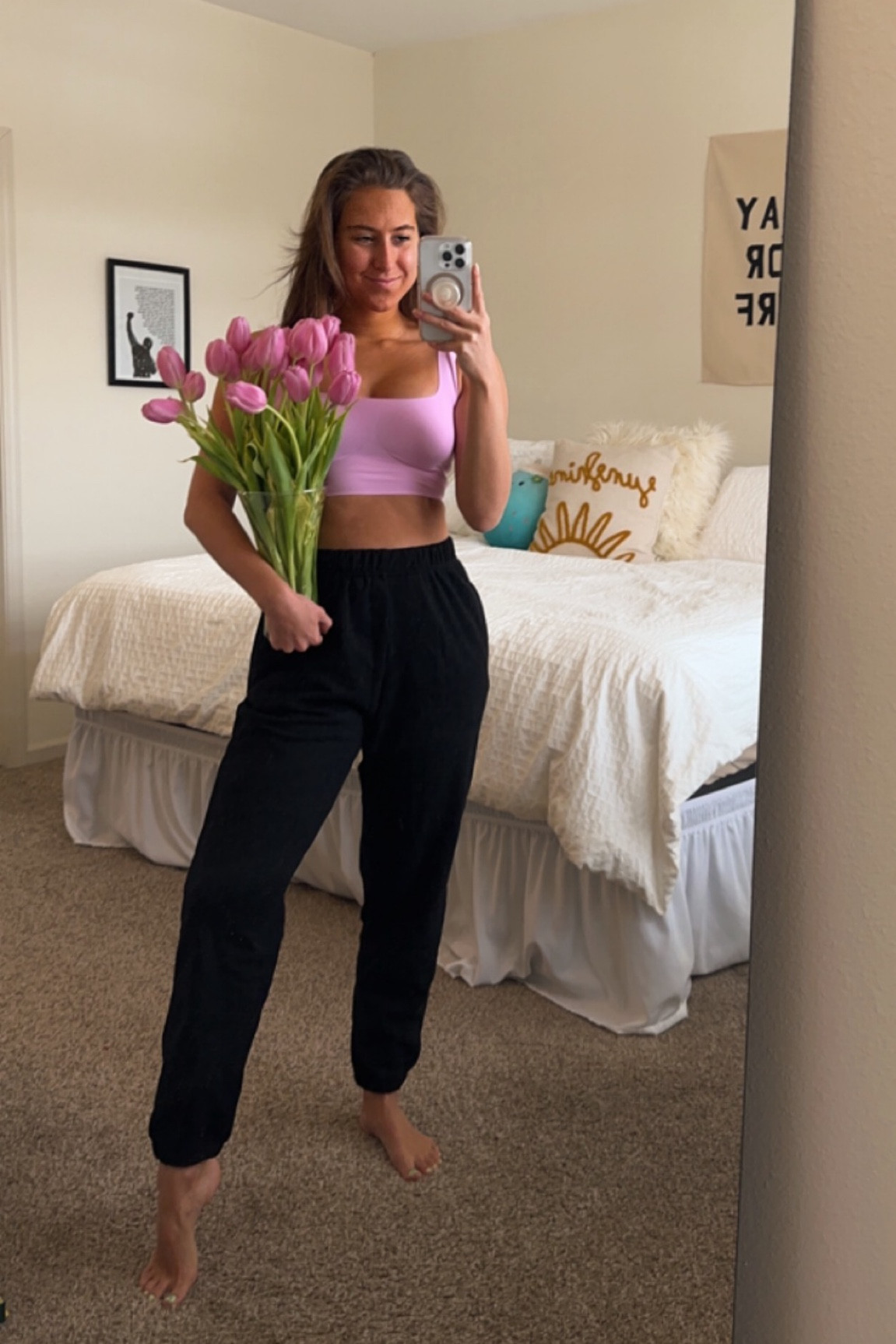 Fav Amazon high waist sweatpants to work from home in! Plus skims top!

#LTKstyletip #LTKunder100 #LTKFind
