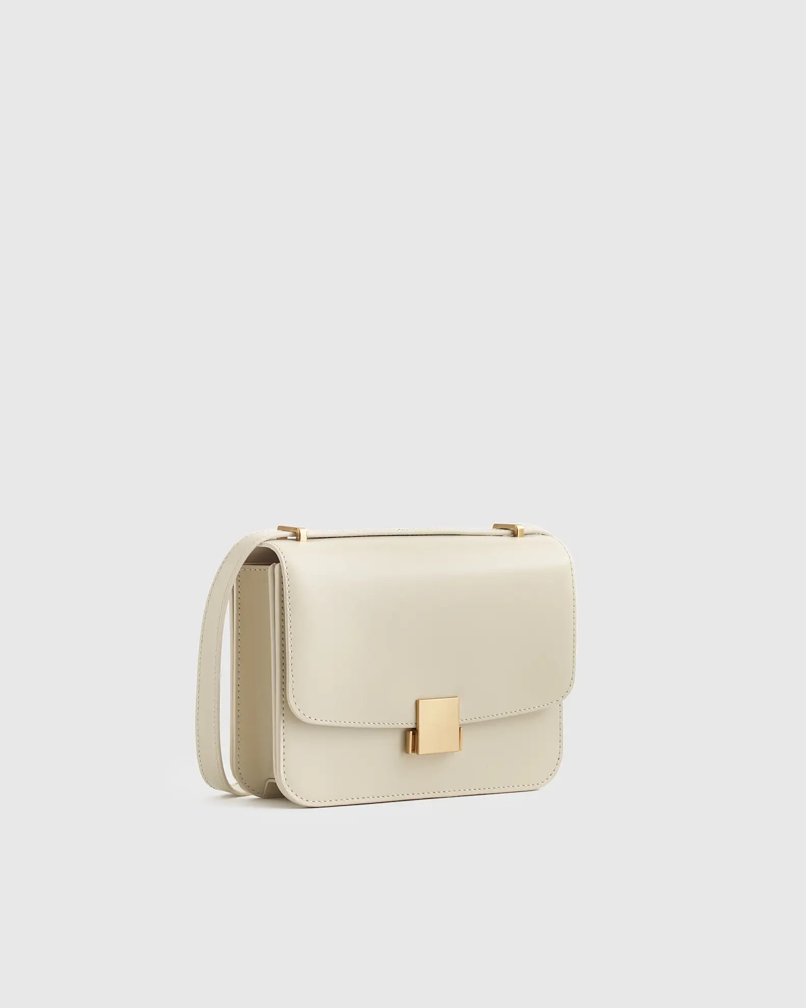 Italian Leather Box Shoulder Bag | Quince