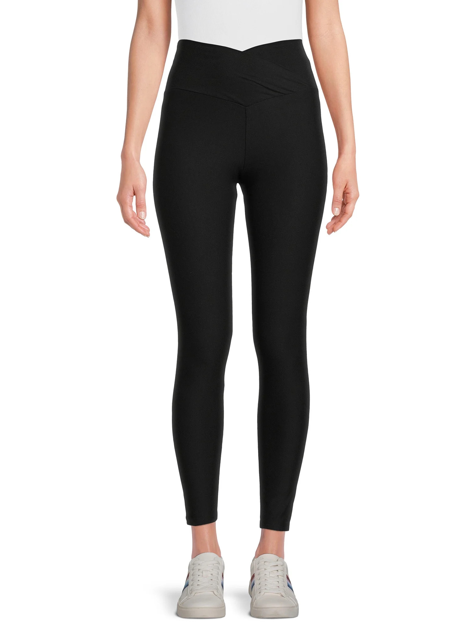 No Boundaries Juniors Crisscross Waist Leggings | Walmart (US)