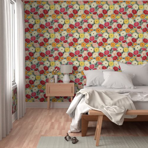 Wallpaper in Iceland Poppies | Spoonflower