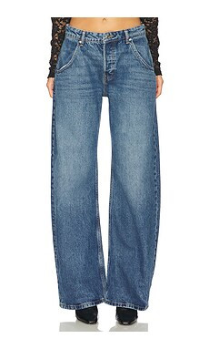 EB Denim Enzo Mid Rise Barrel in Hendrix from Revolve.com | Revolve Clothing (Global)