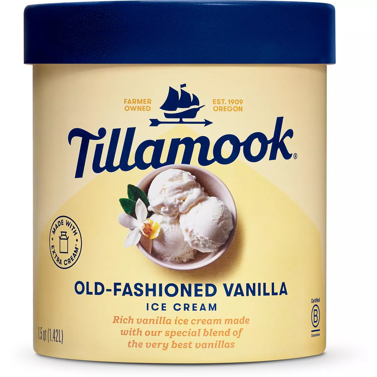 Tillamook Old Fashioned Vanilla Ice Cream - 48 fl oz | Target