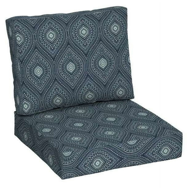 Better Homes & Gardens Blue Medallion Outdoor 2 Piece Deep Seat Cushion Set | Walmart (US)