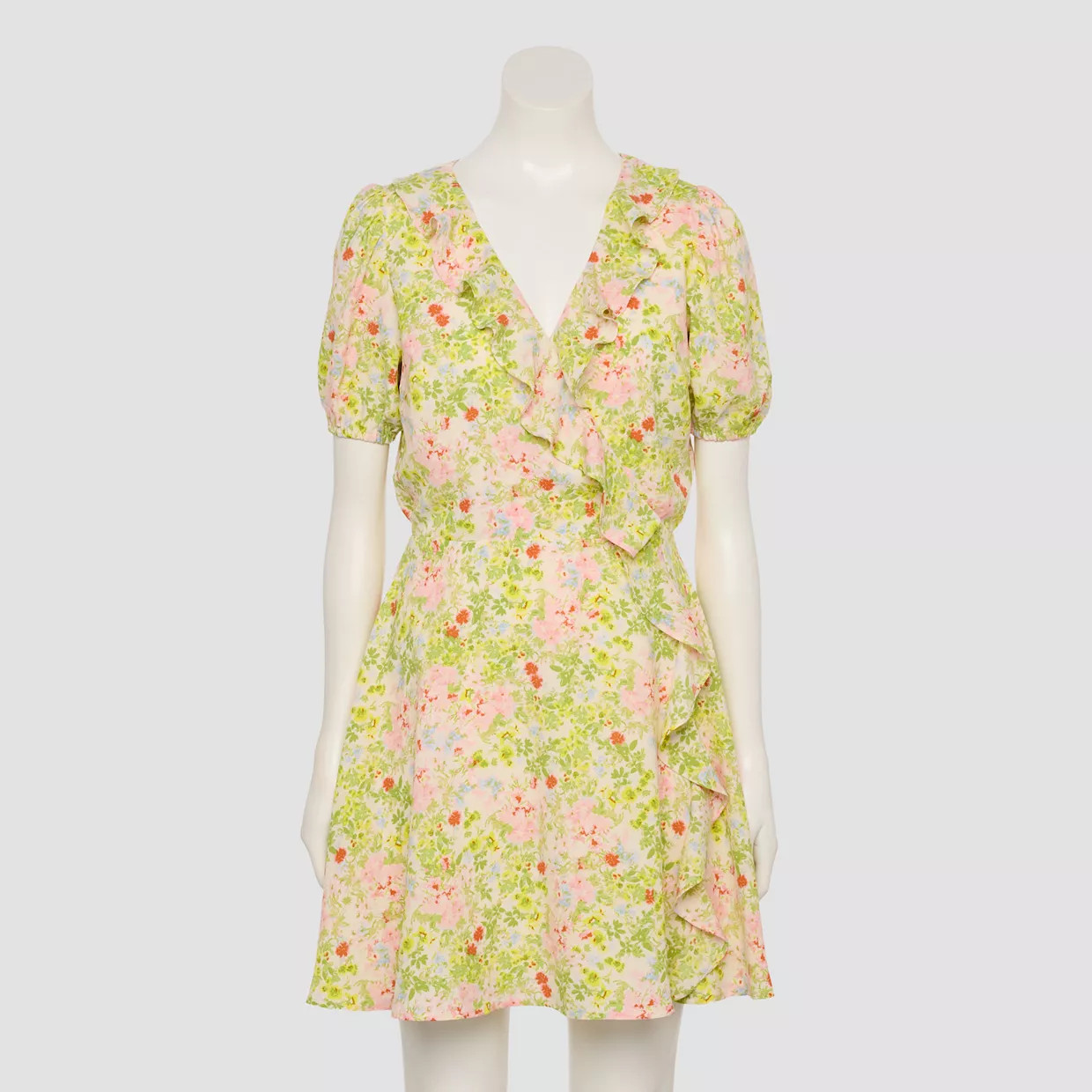 Women's LC Lauren Conrad Cascade Ruffle Balloon Sleeve Mini Dress | Kohl's