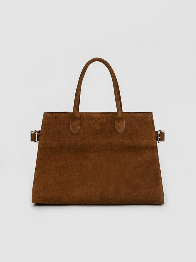 Calf Suede Classic Tough Work Bag (Brown) | W Concept (US)