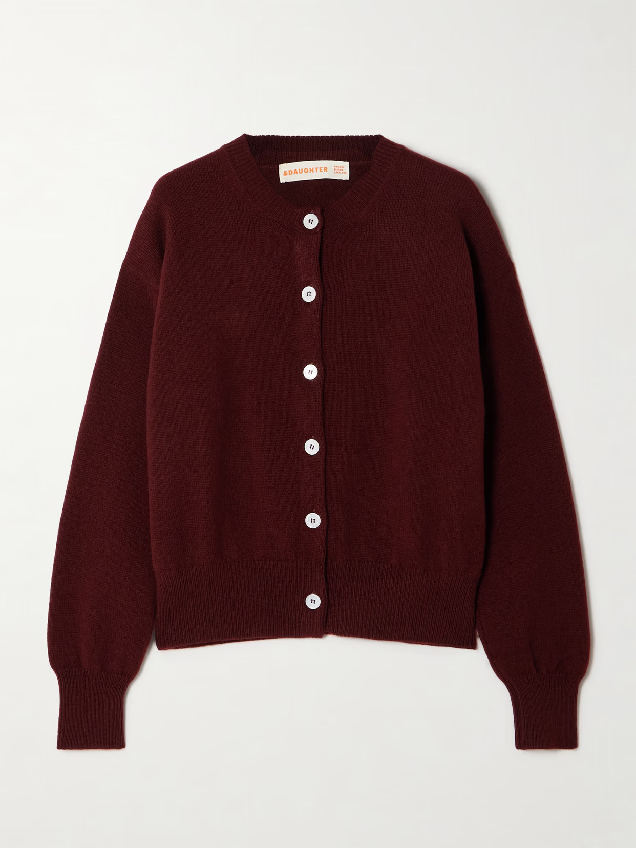 &Daughter - Wool Cardigan - Burgundy | NET-A-PORTER (US)