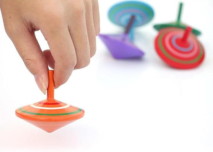 GoodPlay Gyroscope, 3 Pcs/Set Handmade Painted Wood Spinning Tops, Educational Kindergarten Toys | Amazon (US)
