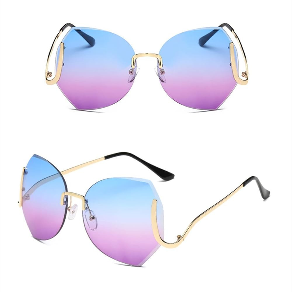 Rimless Gradient Men or Women Shades Glasses | Amazon (US)