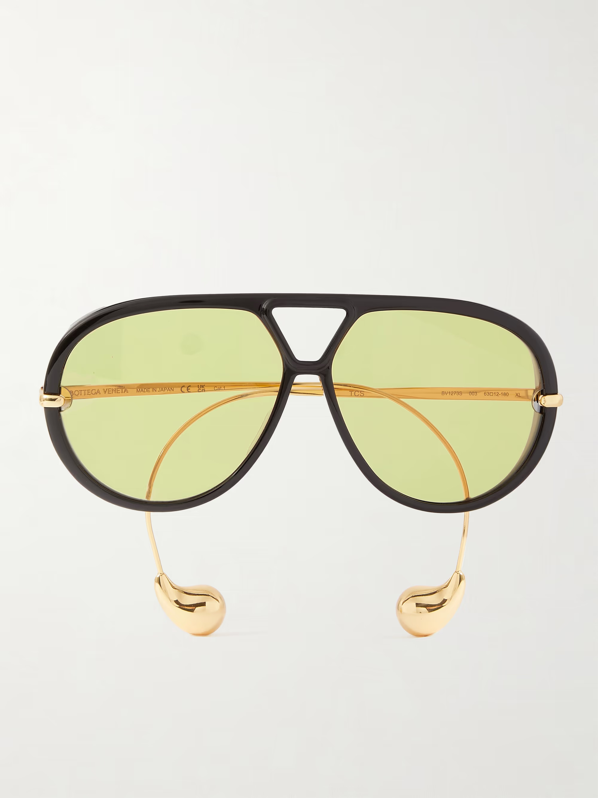 Embellished aviator-style recycled-acetate and gold-tone sunglasses | NET-A-PORTER (UK & EU)