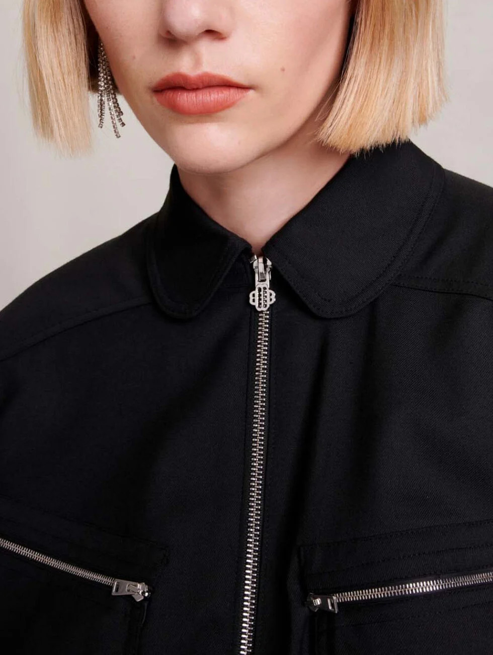 Wide-leg jumpsuit Black / Gray for Women | Maje | Maje US